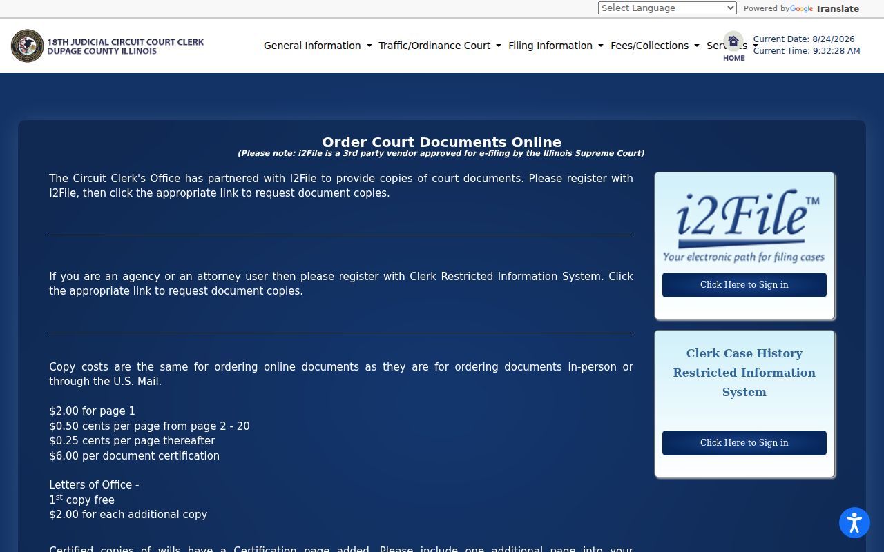 DuPage historical court copy information for Lisle address research