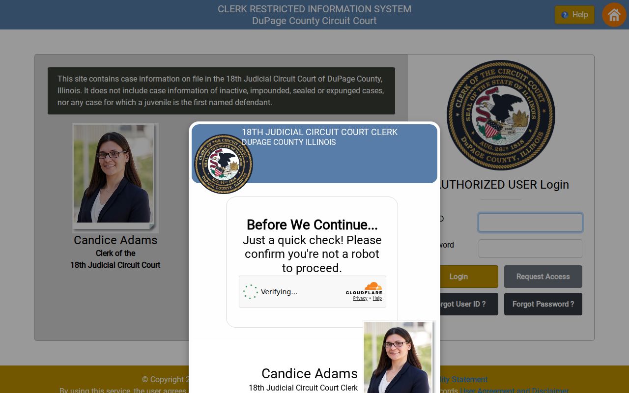 Lisle resident lookup using DuPage eAccess CRIS