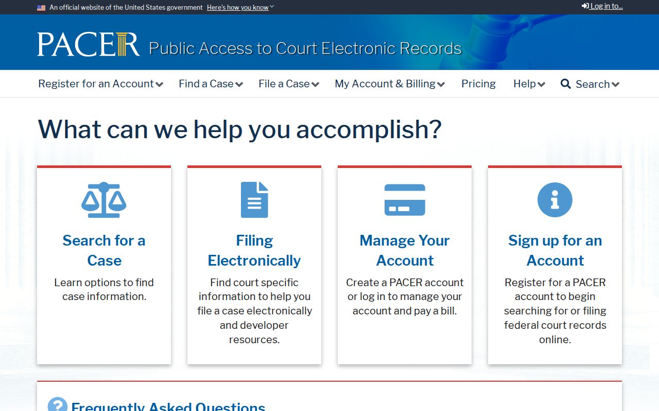 Lisle resident lookup through the PACER federal case locator