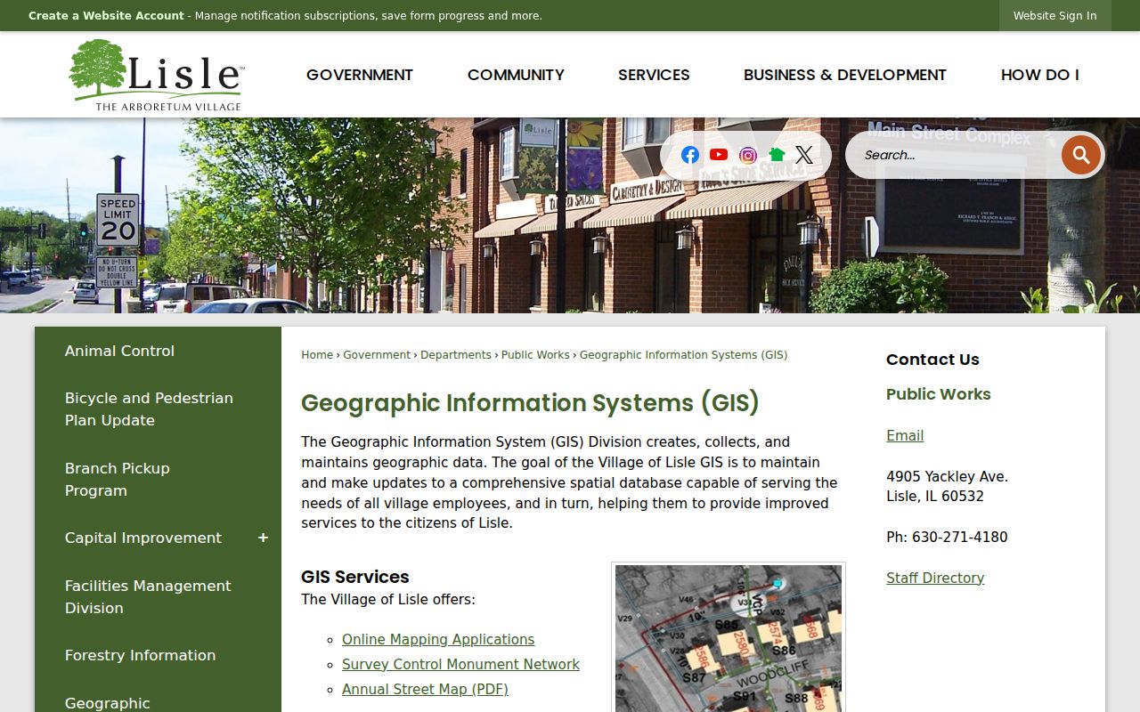 Village of Lisle GIS resources for street and address research